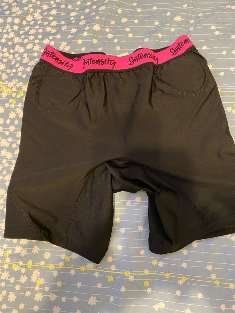 Intensity Black Women’s Cycling/Compression Shorts with Pink Waistband